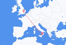 Flyreiser fra Reggio di Calabria, Italia til London, England
