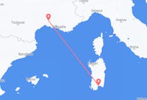 出发地 意大利出发地 卡利亚里目的地 法国尼姆的航班
