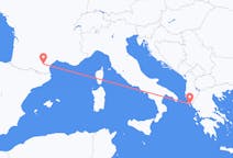 Flights from Carcassonne in France to Corfu in Greece