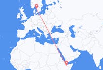 Flyreiser fra Hargeisa, Somalia til Göteborg, Sverige
