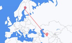 出发地 土库曼斯坦阿什哈巴德目的地 芬兰科科拉的航班