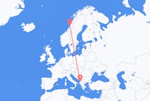 Fly fra Brønnøysund til Tirana
