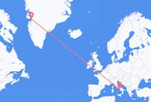 Vluchten van Napels, Italië naar Ilulissat, Groenland
