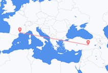 Fly fra Montpellier til Elazığ