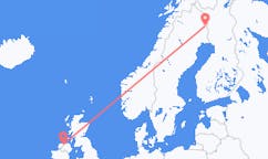 Flyg från Pajala, Sverige till Derry, Nordirland