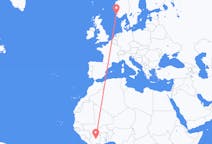 Flyg från Bouaké, Côte d’Ivoire till Stavanger, Norge