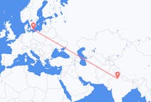 Flights from New Delhi, India to Bornholm, Denmark