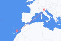 Flights from Lanzarote, Spain to Bologna, Italy