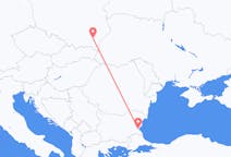 Flights from Burgas in Bulgaria to Rzeszów in Poland