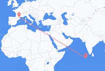 Flug frá Malé, Maldíveyjum til Carcassonne, Frakklandi