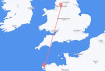 Flights from Brest, France to Manchester, England