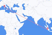Flyreiser fra Bengkulu, til Olbia