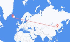 Vluchten van Harbin, China naar Reykjavík, IJsland