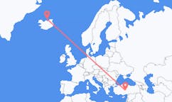 出发地 冰岛格里姆赛目的地 土耳其内夫谢希尔的航班