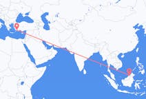 Flyreiser fra Bandar Seri Begawan, Brunei til Dalaman, Tyrkia
