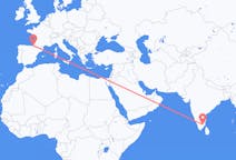 Flights from Tiruchirappalli, India to Biarritz, France