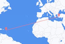 Flyreiser fra Antigua, til Denizli