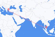 出发地 马来西亚出发地 瓜拉登嘉楼目的地 希腊希俄斯的航班