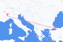 Flug frá Istanbúl til Tórínó