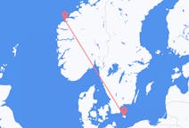 Vluchten van Bornholm naar Ålesund