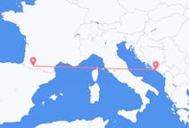 Flyg från Dubrovnik, Kroatien till Lourdes (kommun i Brasilien, São Paulo, lat -20,94, long -50,24), Frankrike