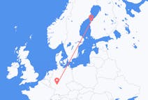 フィンランドのヴァーサから、ドイツのフランクフルトまでのフライト