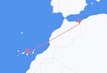 モロッコのウジダからから、スペインのラスパルマスまでのフライト