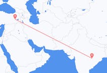 인도 라이푸르에서 출발해 터키 무슈에게(으)로 가는 항공편