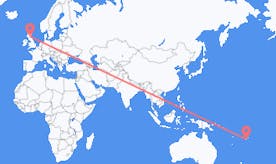 Flyrejser fra Fiji til Skotland