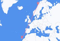 出发地 挪威从博德目的地 西班牙拉斯帕尔马斯的航班