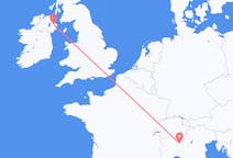 Flug frá Mílanó, Ítalíu til Belfast, Norður-Írlandi