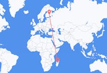 Flyreiser fra Antananarivo, Madagaskar til Joensuu, Finland