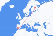 Flyg från Tanger, Marocko till Joensuu, Finland