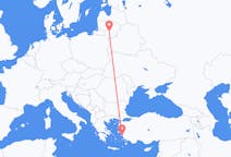 Flights from Samos, Greece to Kaunas, Lithuania
