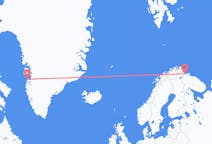 Vols depuis la ville d'Aasiaat vers la ville de Kirkenes