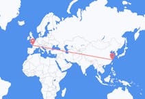 Flyg från Taizhou, Jiangsu, Kina till La Rochelle, Frankrike