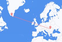 Flyg från Cluj Napoca, Rumänien till Qaqortoq, Grönland