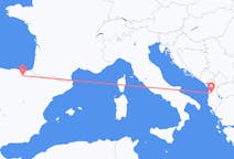 Vluchten van Tirana, Albanië naar Vitoria, Spanje