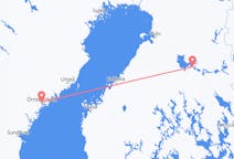 出发地 瑞典从 恩舍尔兹维克目的地 芬兰卡亚尼的航班