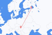 Vluchten van Sint-Petersburg, Rusland naar Boedapest, Hongarije