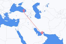 出发地 阿拉伯联合酋长国杜拜目的地 土耳其特拉布宗的航班