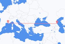 Flyrejser fra Makhatjkala, Rusland til Marseille, Frankrig