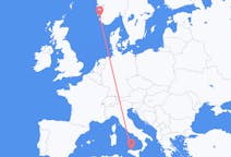 Flyg från Stavanger, Norge till Palermo, Italien