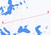 Fly fra Tjeljabinsk til München