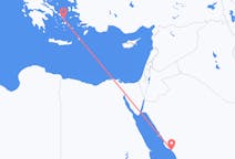 Flyreiser fra Yanbu, Saudi-Arabia til Mykonos, Hellas