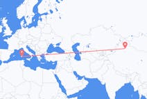 中国出发地 烏魯木齊飞往中国目的地 卡利亚里的航班