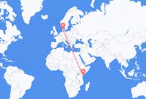 Flights from Malindi, Kenya to Billund, Denmark
