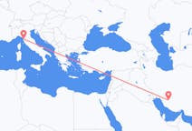Flyg från Shiraz, Iran till Pisa, Italien