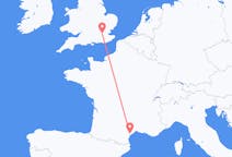 Flights from Béziers in France to London in England