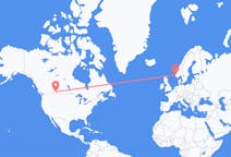 出发地 加拿大梅迪辛哈特目的地 挪威海宁格松的航班